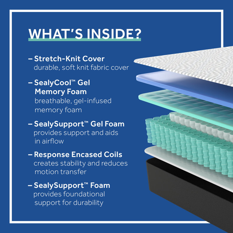 Sealy Cool 10" Firm Hybrid Mattress & Reviews Wayfair